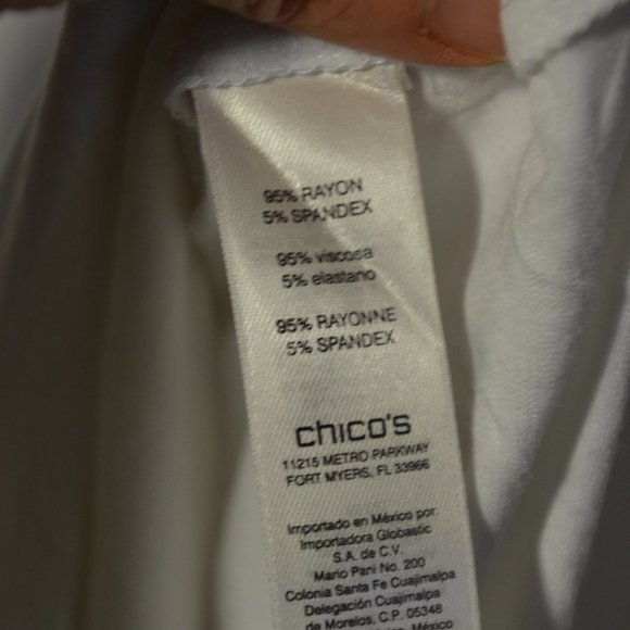 Chico's Bennette Drape Cowl Neck Knit Tank Top Optic White Womens Size S New - Picture 8 of 11